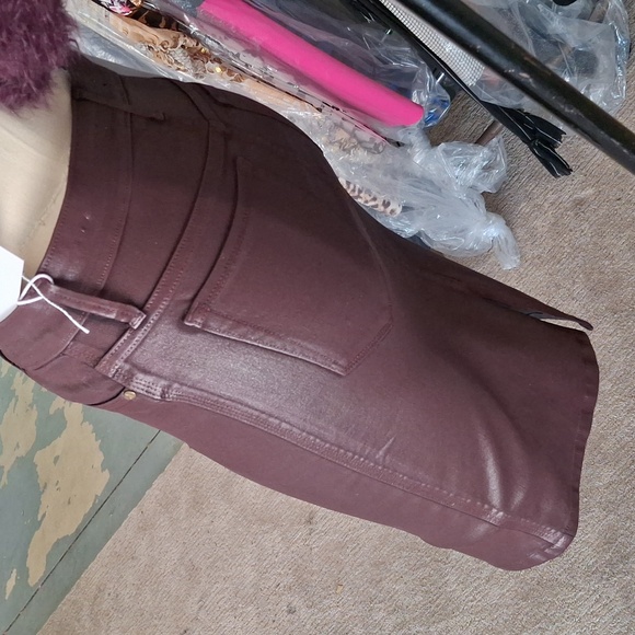 Sam EdelmanGlazed stretch denim mini skirt - Picture 3 of 4